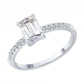 Золотое кольцо SOKOLOV 9010274-3-5 с бриллиантом выращенным 9010274-3-5 фото