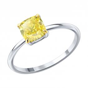 Золотое кольцо SOKOLOV 9010295-3-5 с бриллиантом выращенным 9010295-3-5 фото