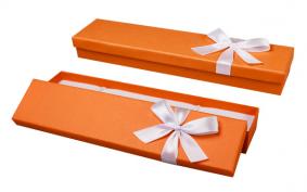 Футляр картонный оранжевый под браслет и цепь Имидж 90105-И-о 90105-И-о фото