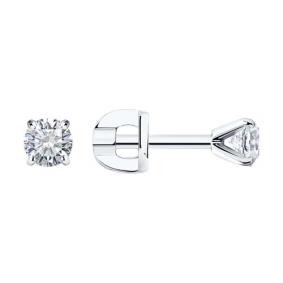 Серьги из белого золота SOKOLOV 9020059-36 с бриллиантом 9020059-36 фото