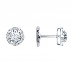 Золотые серьги SOKOLOV 9020098-3-5 с бриллиантом выращенным 9020098-3-5 фото