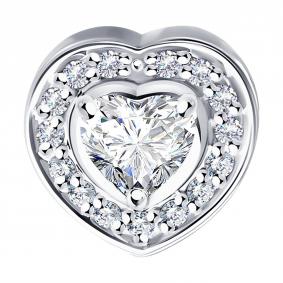 Золотая подвеска SOKOLOV 9030006-5 с бриллиантом выращенным 9030006-5 фото