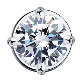 Подвеска из белого золота SOKOLOV 9030008-3-5 с бриллиантом выращенным 9030008-3-5 фото