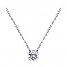 Колье из белого золота SOKOLOV 9070044-5 с бриллиантом выращенным 9070044-5 фото