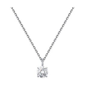 Колье из белого золота SOKOLOV 9070061-5 с бриллиантом выращенным 9070061-5 фото