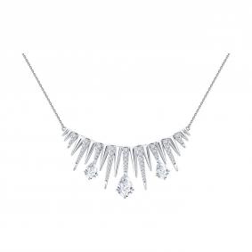 Колье из белого золота SOKOLOV 9070079-3-5 с бриллиантом выращенным 9070079-3-5 фото