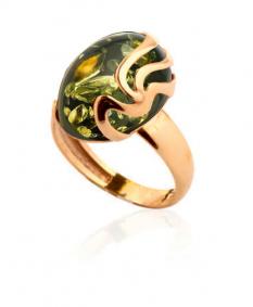 Золотое кольцо Дарвин 910010096aa-з с янтарём 910010096aa-з фото