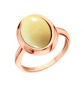 Золотое кольцо Дарвин 910030038 с янтарём 910030038 фото