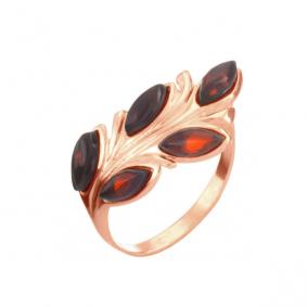 Золотое кольцо Дарвин 910040075aa с янтарём 910040075aa фото