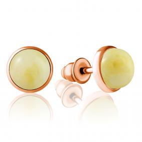 Золотые серьги Дарвин 912030337ca-б с янтарём 912030337ca-б фото