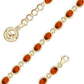 Золотой браслет Дарвин 916040014fa-ск с янтарём 916040014fa-ск фото