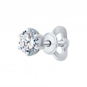 Золотые серьги SOKOLOV 9170002-3-5 с бриллиантом выращенным 9170002-3-5 фото