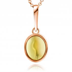 Золотая подвеска Дарвин 918030014ab-б с янтарём 918030014ab-б фото