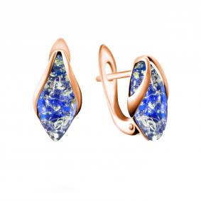 Золотые серьги Дарвин 919400023aa-с с янтарём 919400023aa-с фото