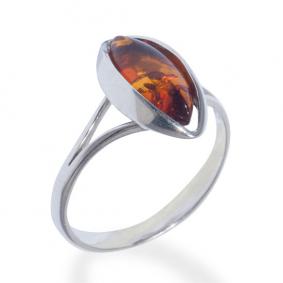 Серебряное кольцо Дарвин 920011029aa с янтарём 920011029aa фото