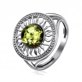 Серебряное кольцо Дарвин 920011099aa-з с янтарём 920011099aa-з фото