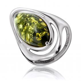 Серебряное кольцо Дарвин 920011128ab-з с янтарём 920011128ab-з фото