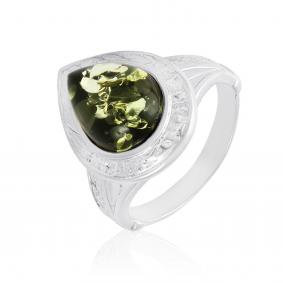 Серебряное кольцо Дарвин 920011321aa с янтарём 920011321aa фото