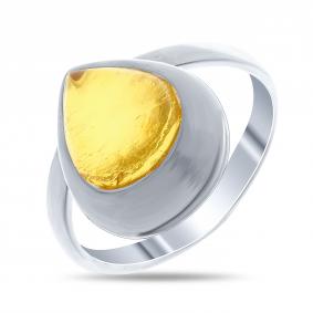 Серебряное кольцо Дарвин 920021003-л с янтарём 920021003-л фото