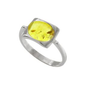Серебряное кольцо Дарвин 920027016aa-л с янтарём 920027016aa-л фото