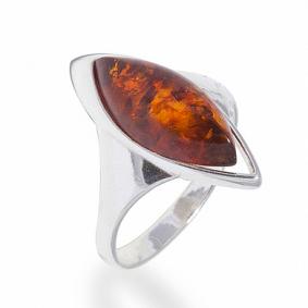 Серебряное кольцо Дарвин 920040007 с янтарём 920040007 фото