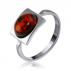 Серебряное кольцо Дарвин 920041016aa-к с янтарём 920041016aa-к фото