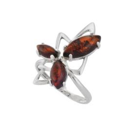 Серебряное кольцо Дарвин 920041041aa-к с янтарём 920041041aa-к фото