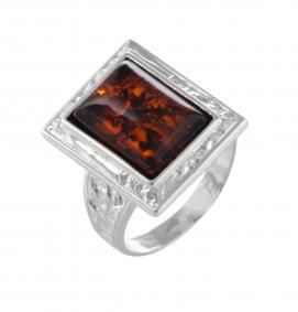 Серебряное кольцо Дарвин 920041157aa-к с янтарём 920041157aa-к фото