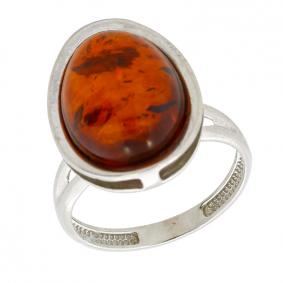 Серебряное кольцо Дарвин 920041214aa-к с янтарём 920041214aa-к фото