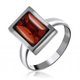 Серебряное кольцо Дарвин 920041404aa-к с янтарём 920041404aa-к фото