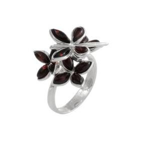Серебряное кольцо Дарвин 920041419aa-к с янтарём 920041419aa-к фото
