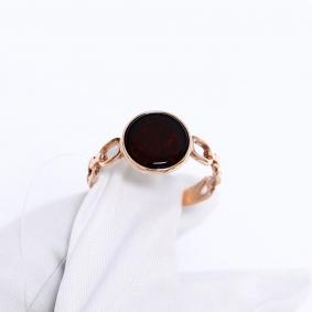 Кольцо из золочёного серебра Дарвин 920042019aa-к с янтарём 920042019aa-к фото