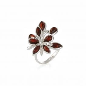 Серебряное кольцо Дарвин 920061083aa с янтарём 920061083aa фото