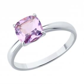 Серебряное кольцо SOKOLOV 92011255-91 с аметистом 92011255-91 фото
