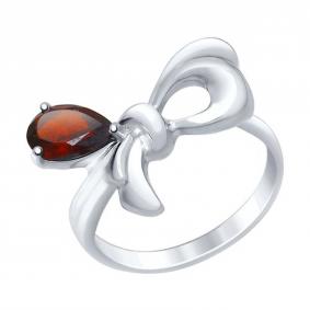 Серебряное кольцо SOKOLOV 92011436 с гранатом 92011436 фото