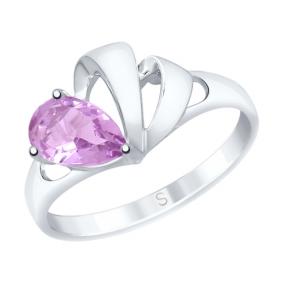 Серебряное кольцо SOKOLOV 92011585 с аметистом 92011585 фото