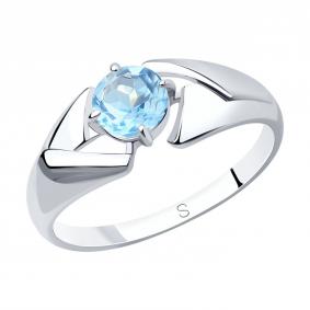 Серебряное кольцо SOKOLOV 92011602 с топазом 92011602 фото