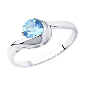 Серебряное кольцо SOKOLOV 92011755 с топазом 92011755 фото