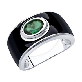 Серебряное кольцо SOKOLOV 92011913 с кварцем и эмалью 92011913 фото