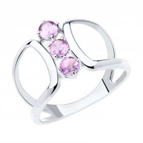Серебряное кольцо SOKOLOV 92011923 с аметистом 92011923 фото