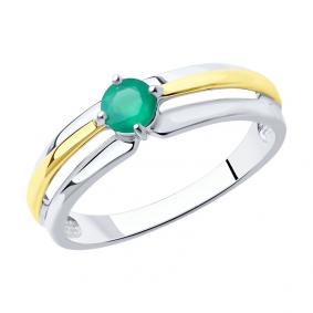 Кольцо из лимонного серебра SOKOLOV 92011982 с агатом 92011982 фото