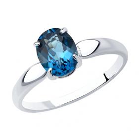 Серебряное кольцо SOKOLOV 92012023 с Лондон топазом 92012023 фото