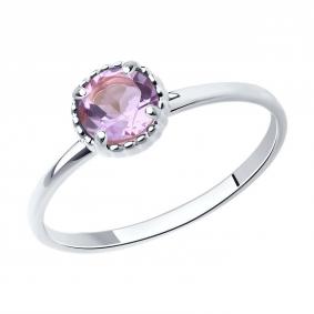 Серебряное кольцо SOKOLOV 92012039-91 с аметистом 92012039-91 фото