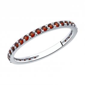 Серебряное кольцо SOKOLOV 92012096 с гранатом 92012096 фото