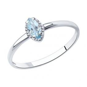 Серебряное кольцо SOKOLOV 92012118 с топазом 92012118 фото