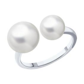 Серебряное кольцо SOKOLOV 92014512 с жемчугом 92014512 фото