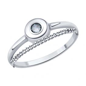 Серебряное кольцо SOKOLOV 92014568 с топазом 92014568 фото