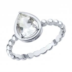 Серебряное кольцо SOKOLOV 92014696 с горным хрусталём 92014696 фото