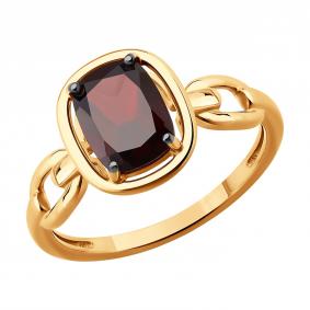 Серебряное кольцо SOKOLOV 92014892 с гранатом 92014892 фото