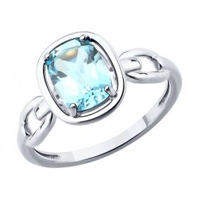 Серебряное кольцо SOKOLOV 92014893 с топазом 92014893 фото